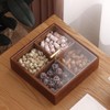 Container With Cover Convenient Candy Dispenser Wood Stylish Snack Storage