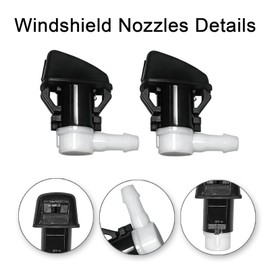 Front Windshield Washer Nozzle Kit fit for 2011-2023 Jeep Grand Cherokee WK2 Replaces 68260443AA 55372143AB Wiper Washer Nozzle Spray Jet