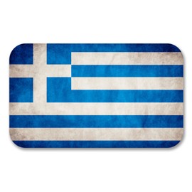 2 x 10cm Greek Greece Flag Vinyl Stickers Decal Travel Laptop Car Bike #6197 (10cm Wide x 6cm Tall)