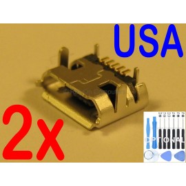 2x Lot of Micro USB Charging Port Sync for Asus Memo Pad 7 Inch Tablet K01A USA