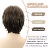 generic Pelucas Pelo Corto Rubio Mixto Castaño Oscuro For Mujeres