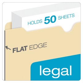 Office Depot Manila Single-Top File Jackets, 8 1/2in. x 14in, Legal Size, Box of 100, ODB3015