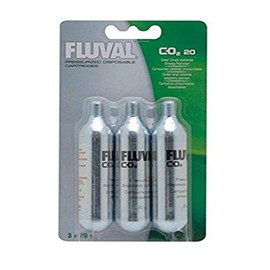 Fluval Mini Pressurized CO2 Cartridges, CO2 Supplement for Planted Aquariums, 20 grams, 3-Pack, A7541