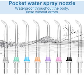 EIHI 8 Pieces Waterpik Water Flosser Replacement Tips, High Pressure Water Flosser Tip Replacement, Compatible with Waterpik Oral Irrigator and Flosser