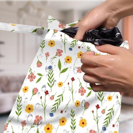 4 Pack Cute Wet Bag Waterproof Washable Reusable Wet Dry Bag for Swimsuit Dirty Clothes Diaper Travel Beach Pool Gym Birthday Bachelorette Party Camping Toiletries Beach Essentials，Floral Wildflower