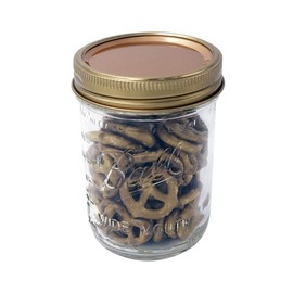 Copper Colored Aluminum Flat Storage Lid Inserts for Mason Jars (10 Pack, Wide Mouth)