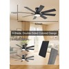 JSAITEE 52 inch Ceiling Fan with Light, 8 Speeds Reversible