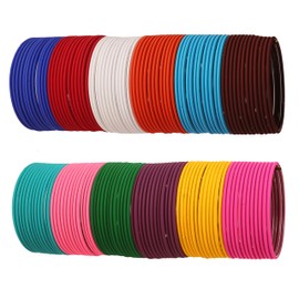 NEW! Touchstone "Colorful Bangle Collection" Indian Bollywood Traditional Exclusively Handcrafted 12 Textured Assorted Pastel Colors Designer Jewelry Bracelets Bangle. Set Of 144. For Women