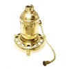 B&P Lamp Solid Brass Pullchain Socket with 2 1/4" Fitter,