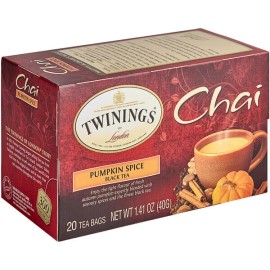 Twinings Pumpkin Spice Chai Tea Bags - 20/Box (pack of 3) - Pumpkin Spice Chai Tea