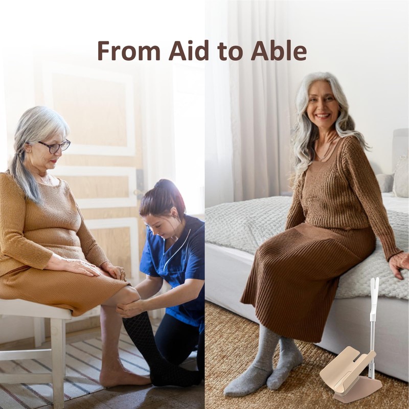 Fullicon EasySox, Aluminum Sock Horn Sock Aid, Sock Assistance Device