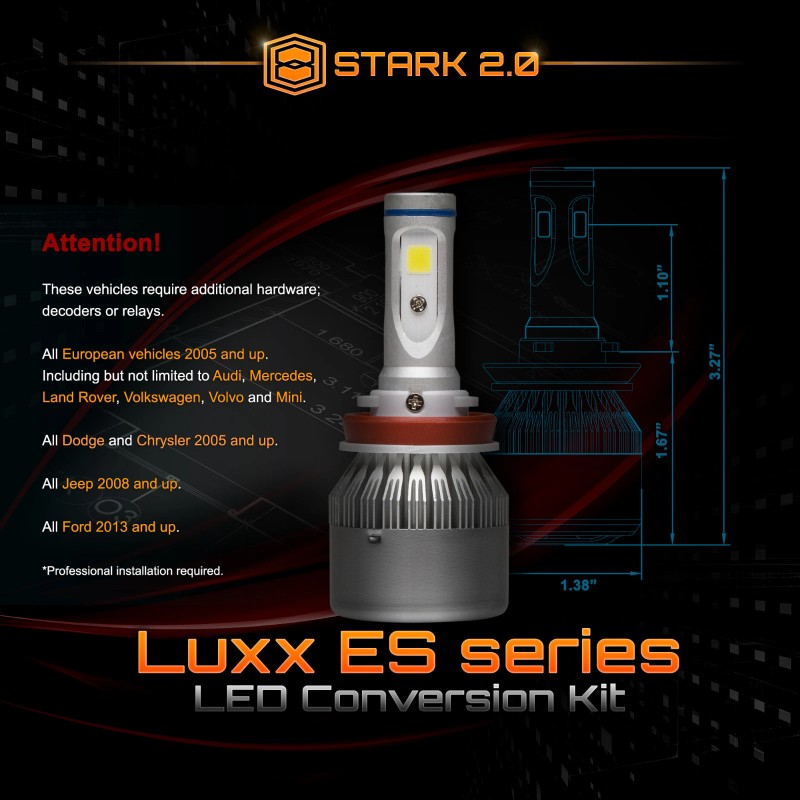 Stark LED 80W 9000LM 6000K 6K White 3-Sided All-In-One Kit