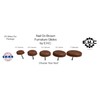 Nail On Furniture Glides/Flat Head/Chair Foot Glides in Brown Pack