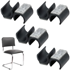 8 Stück Stuhlgleiter Freischwinger 22mm,Filzgleiter für Freischwinger Stühle Schützen Sie Fliesenböden Holzböden und Reduzieren Sie Lärm,Klemmschalengleiter für Schwingstühle Möbelgleiter Ø 22-25 mm,