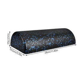 Sosoport Yoga Half Roller Foam Semicircle Balance Trainer for Muscle Massage Postural Alignment and Spinal Stabilization Lightweight and Portable Yoga Equipment Black Blue