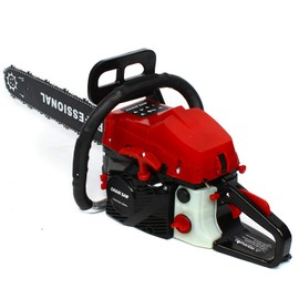 58cc Gas Chainsaw, 20" 2 Cycle Engine Cutting Bar Gasoline Powered Chain Saw, Cordless Chainsaw, Chain Saw for Trees, Red 2600W
