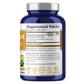 NusaPure St. John's Wort 10,000mg 200 Veggie Capsules (Vegetarian, Non-GMO) Bioperine