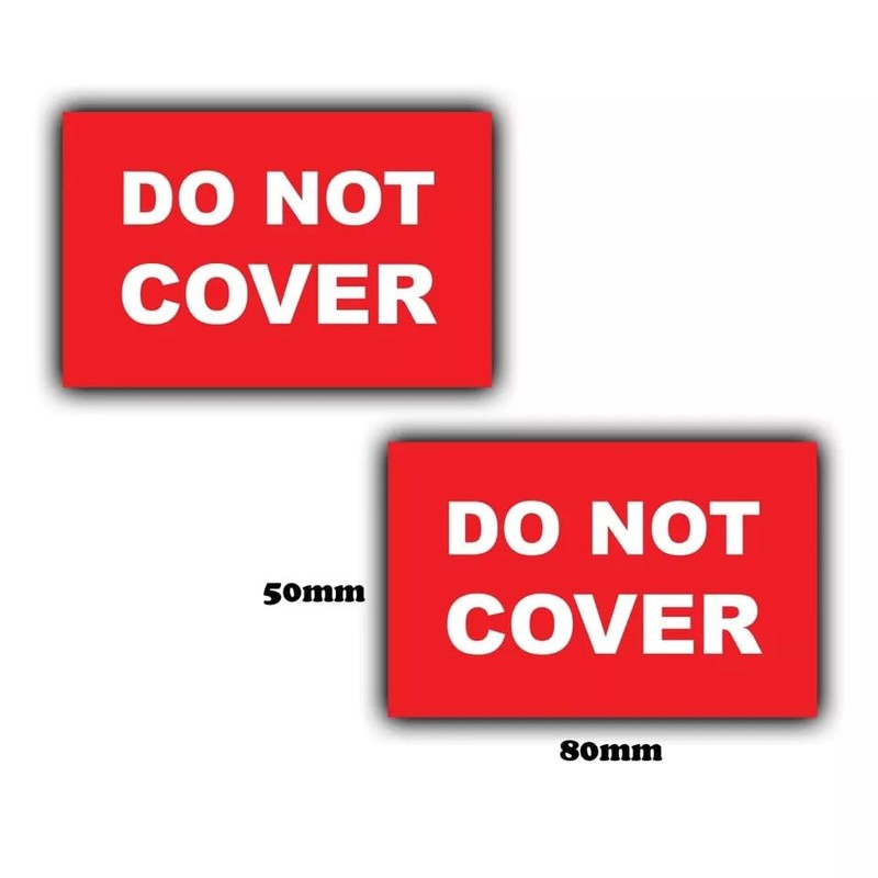 15-Pack - Do Not COVER Vinyl Stickers - Labels -