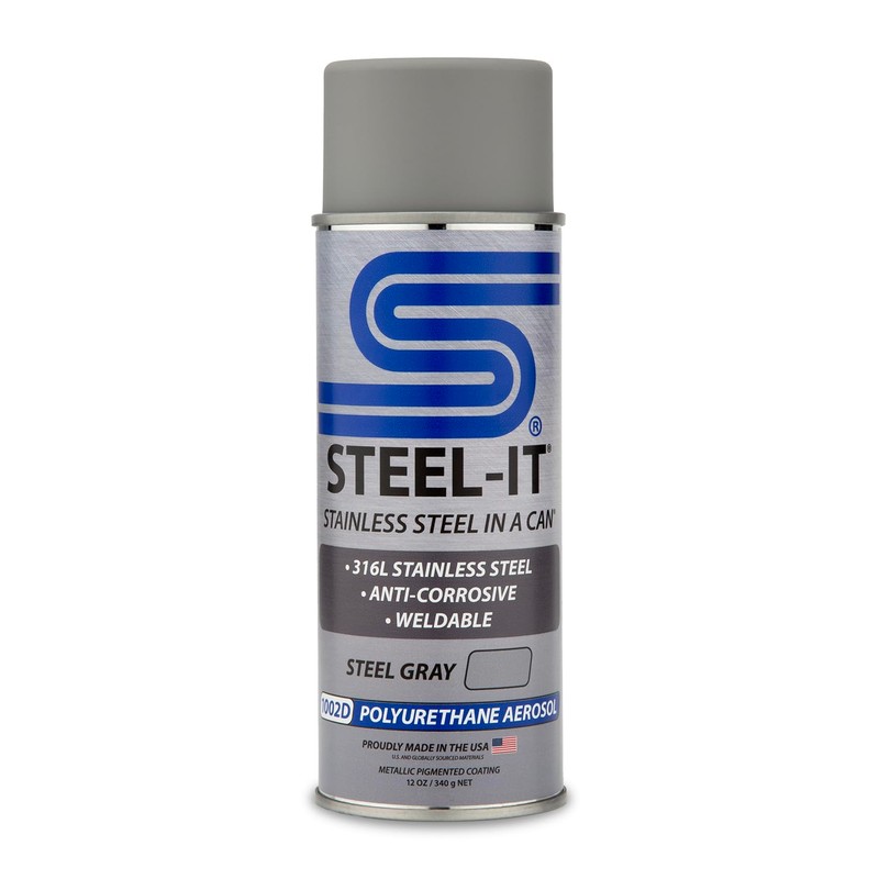 Steel-It 1002D Polyurethane Aerosol, Industrial Paint Coatings, Weldable, Easy to