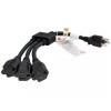 AYAGROUP AYA 14 Inch Power Splitter Extension Cord (1-to-3) 14AWG