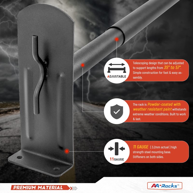 AA-Racks Model DX36 Compatible Transit Connect 2008-13 Steel 3 Bar