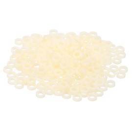 PATIKIL M4 Electrical Outlet ABS Spacers, 240 Pcs 4.2mm ID, 7mm OD, 2mm Length Washer Spacer Assortment Plastic Round Without Threaded,Switch and Receptacle Spacers for M4 Screws