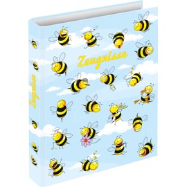 RNK 46495 Crazy Bees Certificate Ring Binder for DIN A4 Formats with 4-Ring Mechanism, Pack of 1