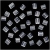 100 x Soft Plastic Replacement Earring Backs Tube Flower Bullet