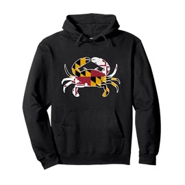 Maryland Blue Crab Vintage Maryland Flag Pride Pullover Hoodie