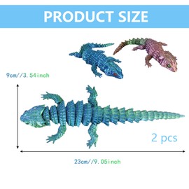 3d Printed, 3d Printed Toys, 3d Printed Animals, 3d Printed Lizardchameleon, 3d Printed Animals, Articulated Gecko Wall Climber Fidget Toy For Stress Relief, Office & Home Decor, For All Ages