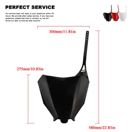 Motorcycle Number Plate,Dirt Bike Plastic Front License Plate Card for CRF250R 2014-2017 CRF450R 2013-2016 Motocross Pit Accessories(White)