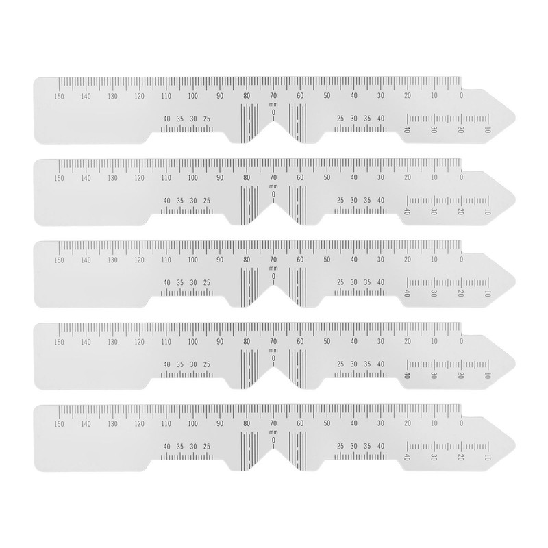 5pcs Ophthalmic PD Ruler Clear Data Marking Smoothing Edges Pupillary
