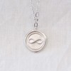 Infinity Wax Seal Necklace in Sterling Silver 925