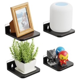 Yieach Mini estante de pared de 5 pulgadas para cifras, estantes de cifras de acción, recámara, decoración de sala de juegos, paquete de 4 estantes fl