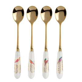 Portmeirion Home & Gifts SMC1101-XG Chelsea Tea Spoons Set of 4, Ceramic, Multi-Colour, 15cm