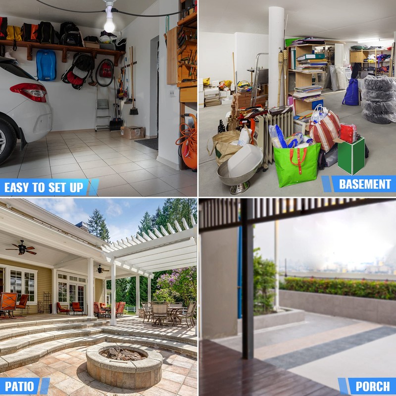 Feekoon 2 Pcs 3 Prong Light Socket Adapter, E26 Light