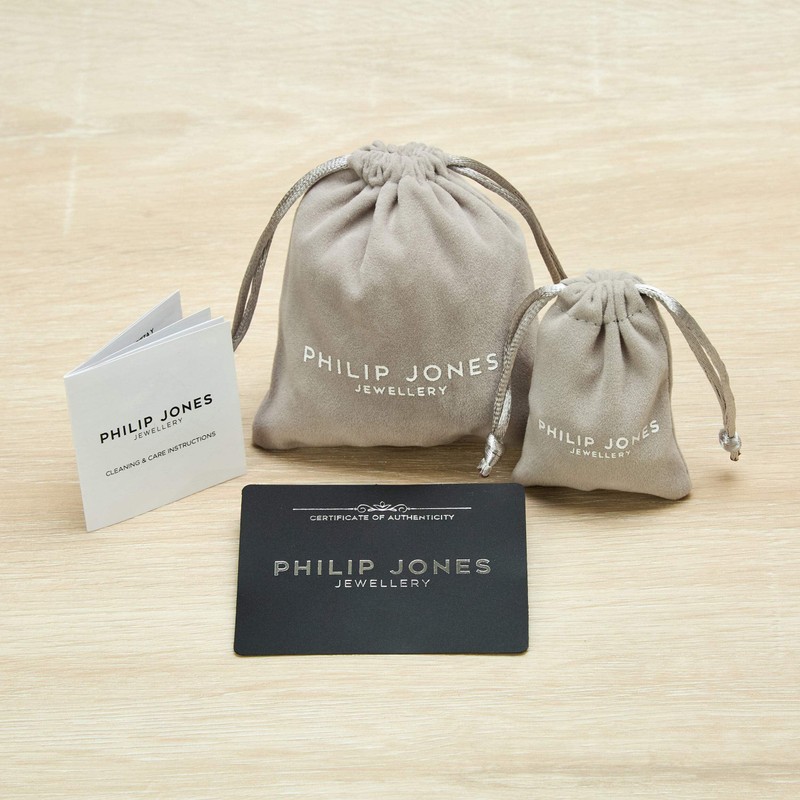 Philip Jones Rose Gold Plated Square Stud Earrings