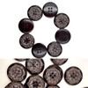 Lurrose 50pcs Wood Buttons Retro Wooden Button Engraving Buttons Engraving