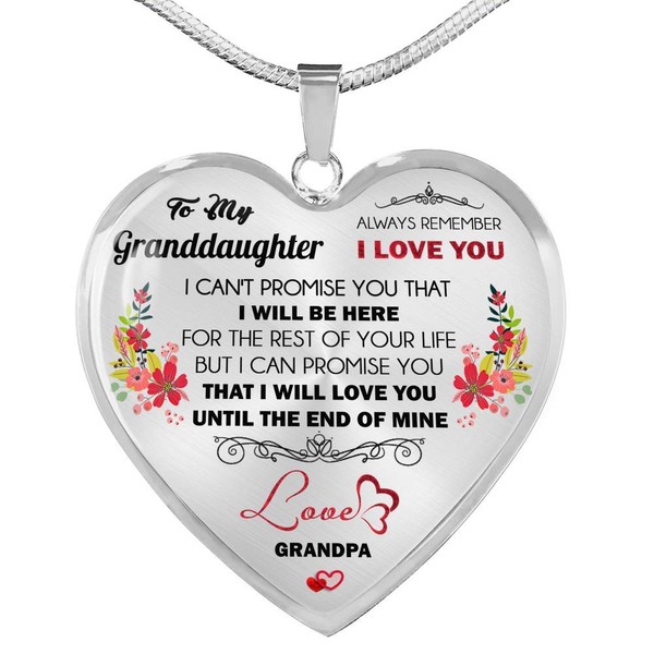 Forever Loved Granddaughter Necklace Granddaughter Gifts from Grandpa Grandma to