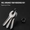 KeyUnity Mini Split Key Ring Quick Release Key Organizer, Titanium