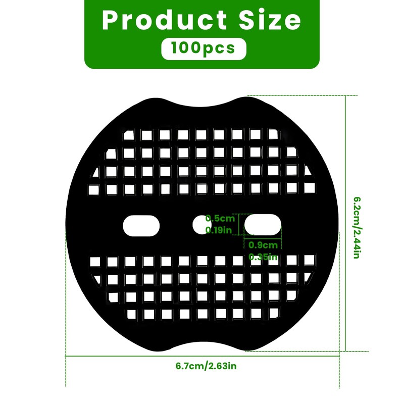 100 Pcs Garden Staples Plastic Buffer Washer, Weed Barrier Fabric