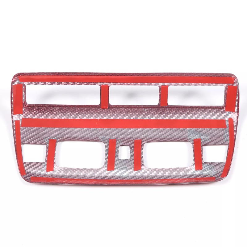 autopart2021 Red Carbon Fiber Reading Light Cover Trim Frame For