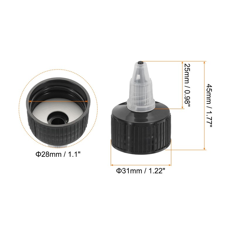 PATIKIL 25pcs Twist Bottle Caps 28 410 Squeeze Bottle Caps