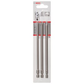 Bosch 2607001758 Extra Hard Screwdriver Bit Set (3-Piece)