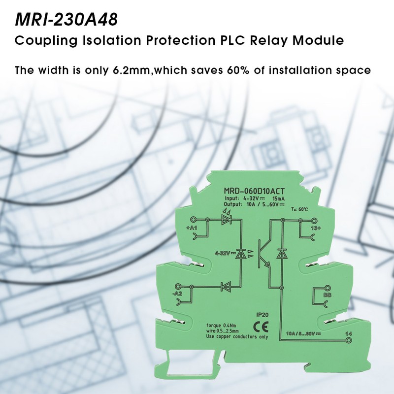 MRD-060D10ACT Ultra Thin 6.2mm DC Solid State Relay Module Input