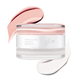 glow not dry concealer #pink #white : Vegan-Free, hypoallergenic, premium dual-ended concealer, expertly crafted to flawlessly cover pigmentation, 0.4 Oz