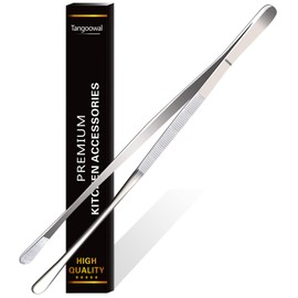 Rivoean 12-Inch Tweezer Tongs,Extra-Long Stainless Steel Tweezers Tongs