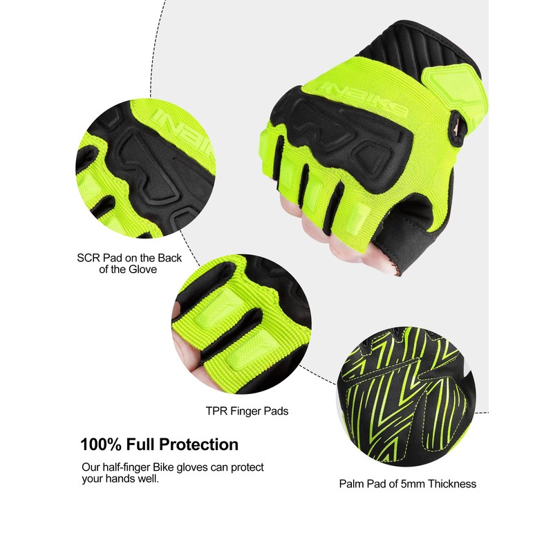 INBIKE MTB Gloves Motocross Mountain Bike DH Road Riding Half
