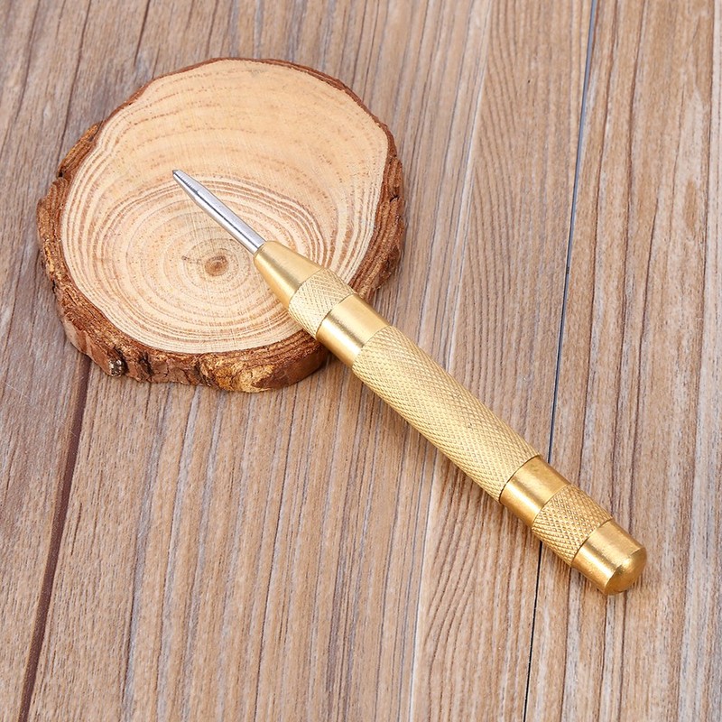 Automatic Center Punch Tool with HSS Tip Spring Loaded Brass