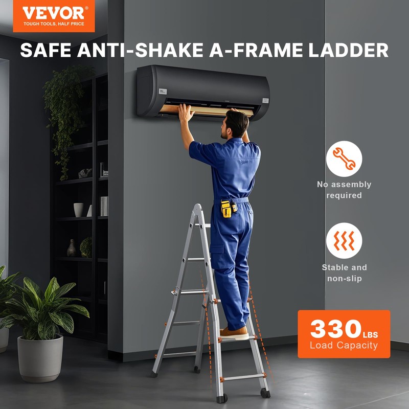 VEVOR 9.5 FT Telescoping Ladder - Compact & Portable Aluminum